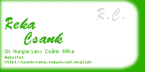 reka csank business card