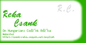 reka csank business card